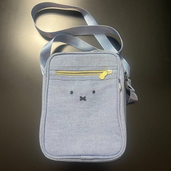 Miffy Vertical Shoulder Bag Face Light Blue Siffler Limited Dick Bruna EUC - Picture 1 of 8